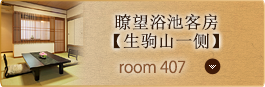 Room No. 407 瞭望浴池客房【生驹山一侧】
