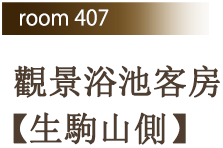room407 觀景浴池客房【生駒山側】